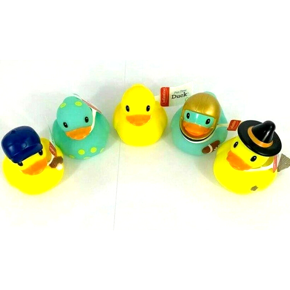 Pack 5 Infantino Fun Time Duck Bath Toys Age 0m+ Great for to Gift New with Tags